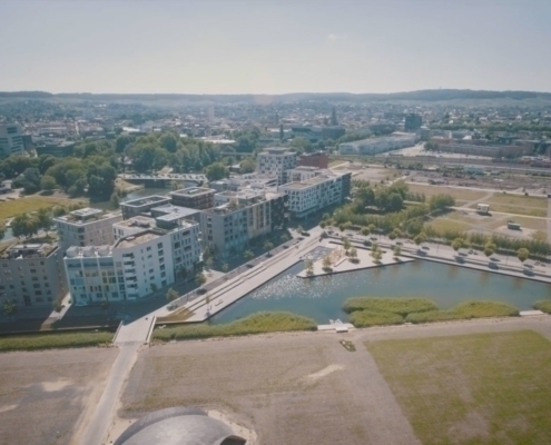 Luftaufnahmen Drohne Heilbronn Neckarbogen