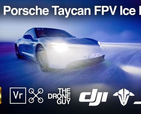 Porsche Taycan Drift Cinelifter FPV Racing Drone 6K Red Komodo